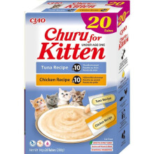 INABA Churu Sticks for Kitten - Chicken and Tuna Variety Box - 1 Pack (20 x 14g)