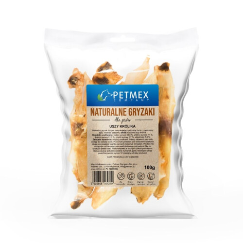 PETMEX dog chew Rabbit ear - 100g 2