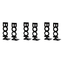 3 Pair Bookends for Library School Book Holder Book Letter Book Baffle Black