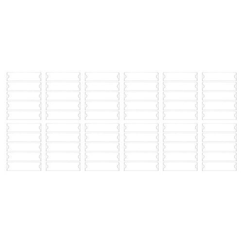 60X Suporte de Placa de Nome AcríLico Premium, 2X8 Polegadas, Suporte de Placa de PláStico AcríLico Transparente, Placas de Nome de Parede para
