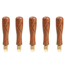 5X Holzfeilengriff, Holzgriffe mit Messing-Spannzangenfutter für Kleine Feilen, ZubehöR zum Selbermachen
