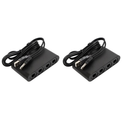2X 4  Game Converter för GameCube GC Controller USB Adapter för   NGC/ U/PC Controller Adapter
