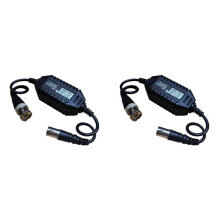 2X High Quality Ground Loop Isolator Video Balun Coaxial BNC Male to Female CCTV Anti-Jam No Power Required