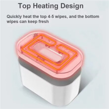 2X USB Wipe Warmer Digital Display Large Capacity Wet Wipes Warmer Dispenser Constant Temperature Wipe Warmer