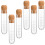 12 Pcs Glass Tea Infuser, Glass Strainers with Cork Lid, Reusable Glass Diffuser for Tea,Clear Tea Strainer 2