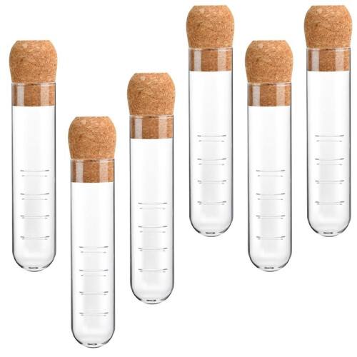 12 Pcs Glass Tea Infuser, Glass Strainers with Cork Lid, Reusable Glass Diffuser for Tea,Clear Tea Strainer 1