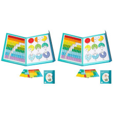 Coffret de 206 Pièces de Mathématiques Magnétiques STEM, Tuiles de Fractions et Cercles, Cadeau Éducatif pour Enfants