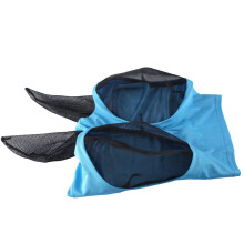 2X Dehnbar Sitzende Fliegenmaske für Pferde mit UV-Schutz, Weich auf der Haut und Atmungsaktiv, Blau