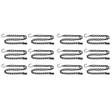 12 Pack Hanging Chain, HEAVY DUTY 50cm Hanging Flower Basket Replacement Chain -3 Point Garden Plant Hanger