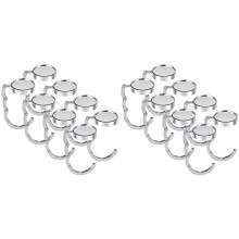 16pcs Folding Bag Hanger Rack Portable Alloy Handbag Table Hook Non-Slip Multipurpose Purse Key Holder for Storage