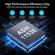Gabinete Externo para Disco Rígido USB 3.0 para 6Gbps para HDD SSD de 3,5" Suporte UASP Função de Suspensão Automática Plugue Dos EUA