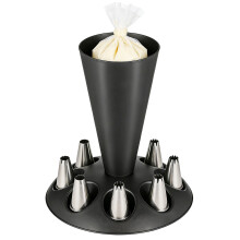 1X Compacte Piping Bag Stand Met Spuitmondjeshouder Voor Thuisbakken