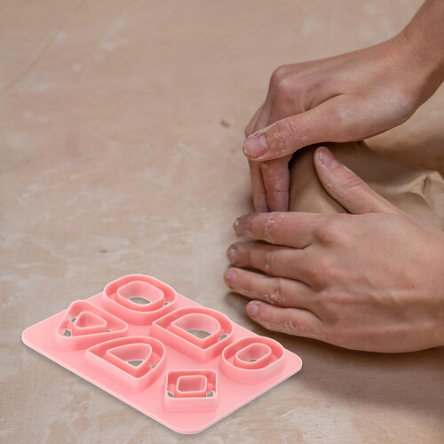 Creatieve DIY Clay Oorbellenmal Van Roze Plastic 2