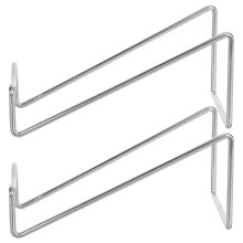 2St Compact Roestvrij Staal Wijnrek Met Geometrisch Design, Duurzaam