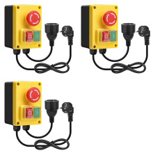 3X 220V Single-Phase Safety with Emergency Stop, Ideal for Milling Tables & Electrical Devices Eu Plug