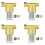 4X Messing Sedimentfilter, Herbruikbaar Sedimentwaterfilter, Inline Wasmachinefilter voor Wasmachine, Douche, Tuinslang 1