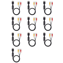 10X for PS3 PS2 PS1 AV Cable Splitter RCA Audio Video Extend Cord Game Player to Monitor TV RCA Wire Converter Adapter