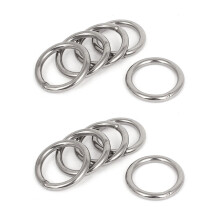 40mm x 5mm Stainless Steel Webbing Strapping Welded O Rings 10 Pcs