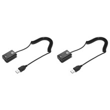 2X NP-FW50 Dummy Battery Spring USB Charging Cable for A7 A7R A7S A7M A7II A7S2 A7M2 A7R2 A6500 A6300 Coupler