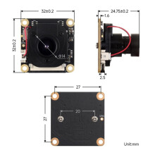 2X IMX290-83 IR-CUT Camera Starlight Sensor Camera 2MP Fixed-Focus Module for Raspberry Pie 4B/3B+ /3A+/Zero/Zero 2 W