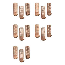 15 Pack Non-Destructive Wood Wall Hooks - Adhesive Wall Hooks - Boho Decorative Wall Hooks