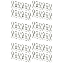300 Pçs Fechos Giratórios Cordão Snap Hook, Cordão Giratório Metal Snap Hook Fecho Garra Lagosta Prata
