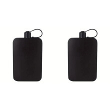 2X 500ml StainlessSteel Hip Flask,Portable,Leakproof Outdoor Travel Flask for Alcohol, StainlessSteel Flask A