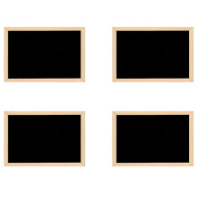 4X Double-Sided Blackboard Wooden Crafts Wooden Frame Small Blackboard Writing Message Board Home Decoration DIY Listing