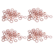 200 St Kopparkrossbricka Platt TäTningsring Beslag 6 mm X 10 mm X 1 mm