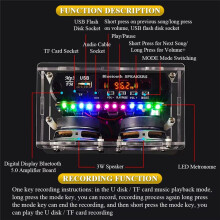 DIY Speaker Kit with FM Radio 85.7-108MHZ DIY Soldering Project Practice Electronic Kit Solder U Disk TF