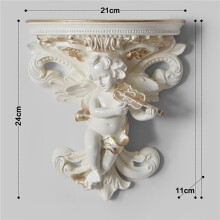 2X Garden Corbel Living Room Shelf Wall Hanging Flower Pot Stereoscopic Flower Pot Art Angel Shape Statue A