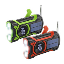 Hand Crank Solar Radio Portable AM/FM/NOAA Weather Radio with LED Flashlight 5.0 Speaker Emergency Radio-A