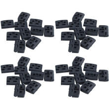 40 Pezzi Cerniere Rinforzate in Plastica Nera Da 40 mm x 30 mm