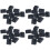 40 Pezzi Cerniere Rinforzate in Plastica Nera Da 40 mm x 30 mm 1