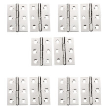 10 Stueck Edelstahl 4.4 x 3.1 cm Kabinett Tuerscharniere Hardware