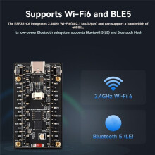 ESP32 C6 Ontwikkelbord met 1,9 Inch LCD-Scherm, Resolutie 172x320, -Slot, RGB LED, QMI8658 6-Assige Sensor B