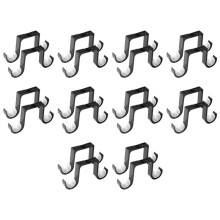 20 Pièces Séries Les Supports de Tringle à Rideau Double Support de Montage Au Plafond en Alliage D'Aluminium Noir