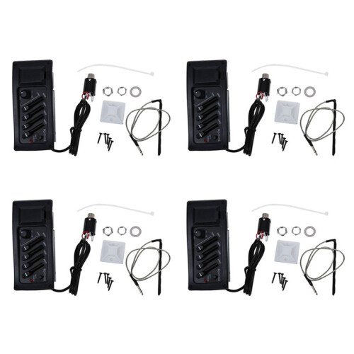 4X Gitarr Preamp Amplifier Equalizer EQ 4-Band EQ Preamp Akustisk Piezo 7545R
