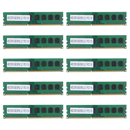 10X Tsulyn 8Gb Ddr3 1600Mhz Ram Desktop Memory Dimm Only for  F2 M2 Computer Pc 1