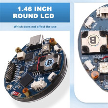 XiaoZhi DeepSeek AI Voice Chat ESP32 S3 Development Board 1,46 Inch Ronde LCD QMI8658//MP3 Audio/Batterijpoort LVGL,A