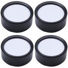 4X Round Surface Mounted Downlight Ceiling Lamps Spot Light 220V Ceiling Lamps Ultra Thin Light 4000K 5W Black Shell