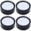 4X Round Surface Mounted Downlight Ceiling Lamps Spot Light 220V Ceiling Lamps Ultra Thin Light 4000K 5W Black Shell 1