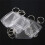 30Pcs Transparent Blank Insert Photo Picture Frame Key Ring Split Keychain 6