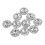 Crystal Rhinestone Button Flat Back Decoration DIY 15mm 80 Pcs Clear 2