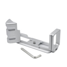 For E-M10III Camera L Bracket Hand Grip Quick Release Plate Camera Accessories Silver