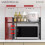 1pc Expandable Microwave Shelf Organizer, Moisture and Rust Proof Microwave Countertop Organizer,Tableware Storage 3
