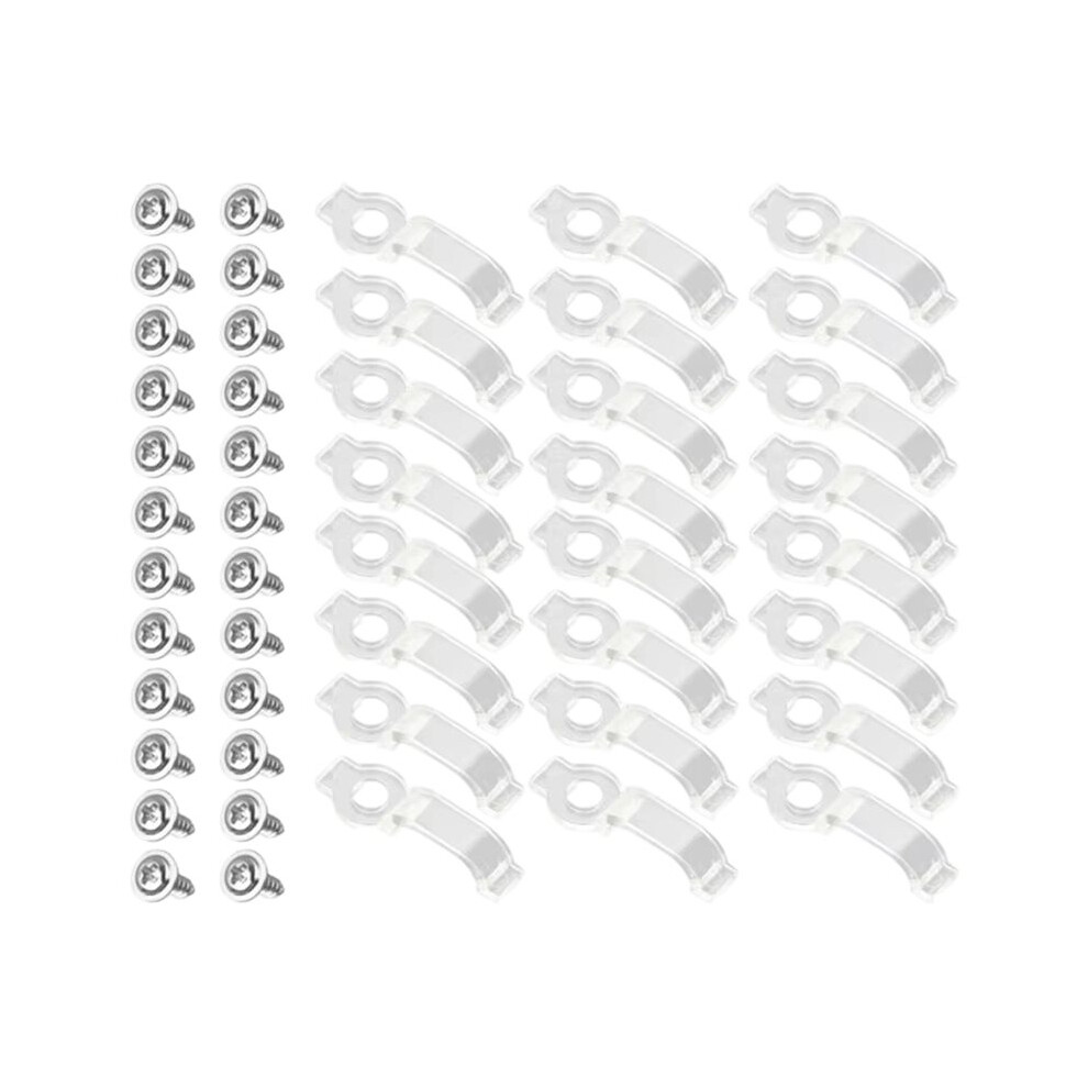 100 Pcs Fixator Led Strip Fixing Clips Light Holder With Screws Fixing Mounted Clip For Led Strip Light Bar Cable Clamps 6031819240428