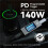 140W PD Fast Charge Trigger, 5-28V Adjustable Type-C to  Cable with IPS Display for Laptop Router 3