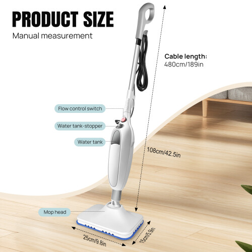 Handheld Steam Cleaner Electric Steam Mop for Home Floor Multi Function Eliminate 99% Bacteria 1