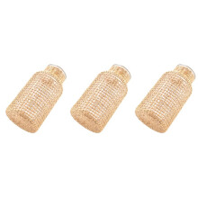 3X Vase à Fleurs en Verre de Paille Pot de Fleurs Japonais Dans Le Panier de Fleurs Créatif Contracté Nordique pour Arroser Les Plantes -S